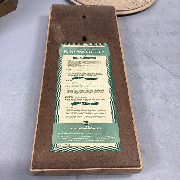 Vintage Flint Hollow Ground Knife Holder - 15.5”L - Picture 5 of 7